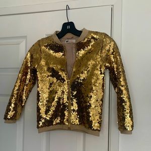 Gold Sequin Jacket, Size 7-8 Girls